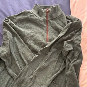 Men's Green Half-Zip Sweater